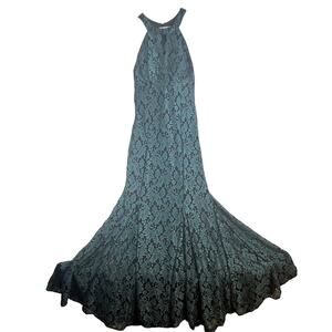 Morgan & Co. Maxi Dress Woman's 10 Style# 216890 Keyhole Neck Fully Lined